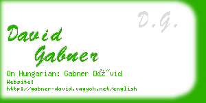 david gabner business card